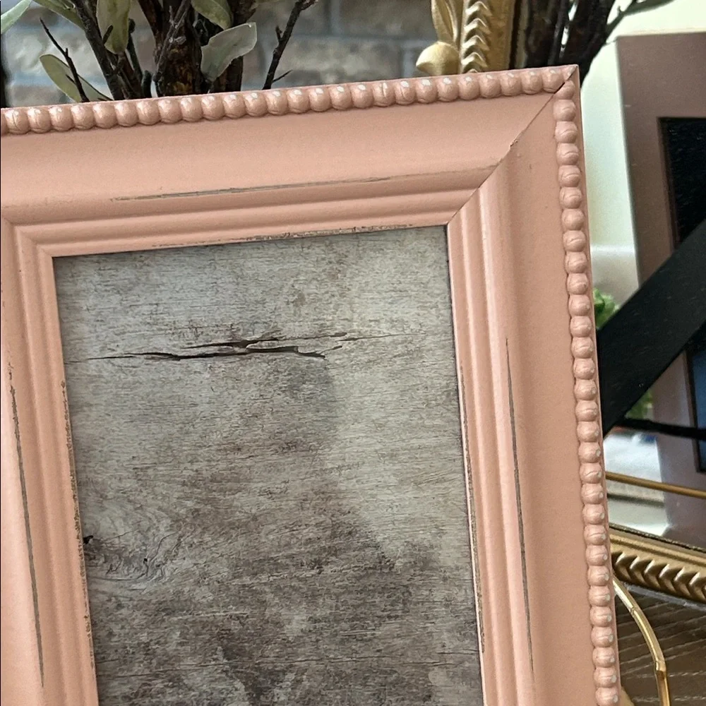 NEW! Shabby Chic Elegant Pink Beaded Wood 5x7 Photo Picture Frame